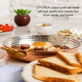 thumbnail image 4 of Crystalia Authentic Hammered Copper Pan, Traditional Handmade Copper Skillets for Cooking, Copper Egg Fry Omelet Pan with Ergonomic Metallic Handles, Hammered Copper Cookware, 9.5 Inch, 4 of 8