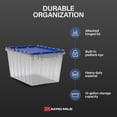 thumbnail image 3 of Akro-Mils KeepBox 12 Gallon Plastic Storage Bin, Stackable Tote with Lid, Clear/Blue, 3 of 11