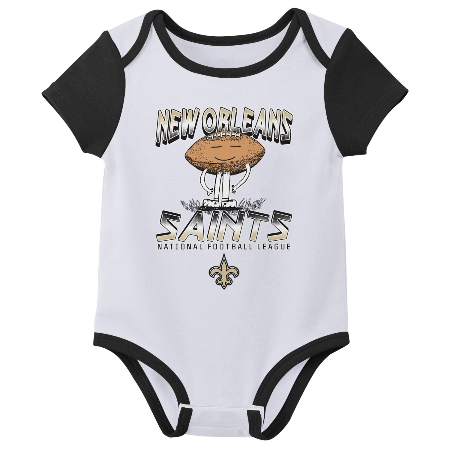 NEW ORLEANS SAINTS NFL Infant Boys 3 PackOnesie Game Day Fan Apparel