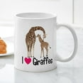 thumbnail image 3 of CafePress - I Love Giraffes - 11 oz Ceramic Mug - Novelty Coffee Tea Cup, 3 of 4