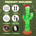 thumbnail image 3 of Gardentime Inflables de Navidad Decoraciones al aire libre 7 pies Gigante Blow Up Cactus Decoración de patio Luces LED incorporadas Fiesta de Navidad tropical hawaiana Fiesta de vacaciones Interior Ex, 3 of 5