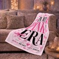thumbnail image 6 of My Pink Era Bold Heart Power, Cozy Typography Art Scene, Warm Flannel Blanket for Living Room and Reading Nook, Art Lovers Valentine's Day Gift, Artistic Home Decor, 6 of 9