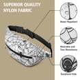 thumbnail image 5 of Fanny Pack Black Halloween Spider Webs Waist Pack Bag,Running Cross Bag,Waterproof Large Fanny Packs for Women Men for Travel Running Hiking Cycling, 5 of 6