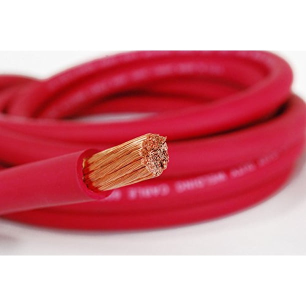 TEMCo 6 Gauge Welding & Battery Cable – 50ft Total (25ft Black / 25ft Red) For Car & Welding Use