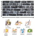 thumbnail image 6 of Dundee Deco 3D Wall Panels Brick Effect - Cladding, Charcoal White Stone Look Wall Paneling, Styrofoam Facing for Living Room, Kitchen, Bathroom, Balcony, Bedroom, SAMPLE, Size 10 x 10 in., 6 of 8