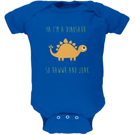 

Ya I m a Dinosaur - Stegosaurus Royal Soft Baby One Piece - 6 month