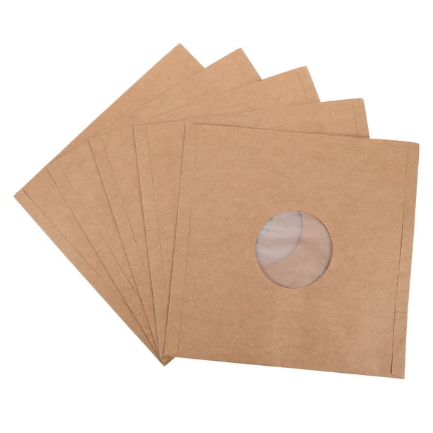 5 fundas protectoras para discos de vinilo de 12 pulgadas con película central de papel Kraft, para guardar discos LP