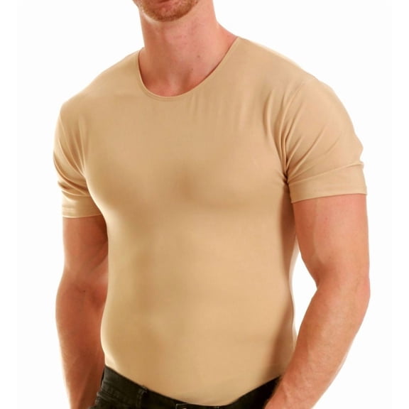 Men's Insta Slim TS0001 Slimming Compression Crew Neck T-Shirt (Nude 2XL)