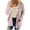 Pink-B, variant on Womens Winter Sherpa Fleece Mid-Length Cardigan Coat Long Sleeve Faux Shearling Shaggy Jacket Cardigan with Pocket Solid Color Button Plush Outwear Jacket White 4XL