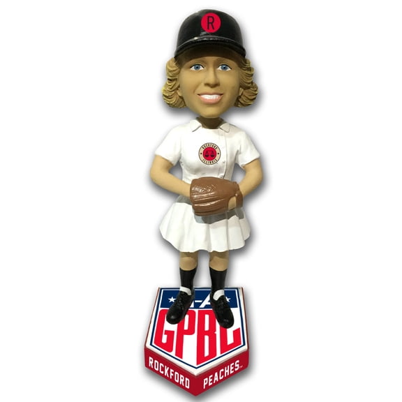 Rockford Peaches Vintage Rockford Peaches White Uniform AAGPBL Bobblehead AAGPBL