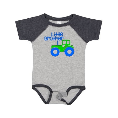 

Inktastic Little Brother Tractor Gift Baby Boy Bodysuit