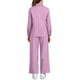 thumbnail image 3 of Conjunto de lino de 2 piezas para mujer INSPIRE CHIC, camisa de botones y pantalones de pierna ancha con cordón, atuendo casual XL rosa púrpura, 3 of 6
