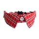 thumbnail image 1 of Zhuge Collar para gatos con hebilla ajustable, de seguridad, suave, para perros pequeños o gatos, tartán rojo, 1 of 4