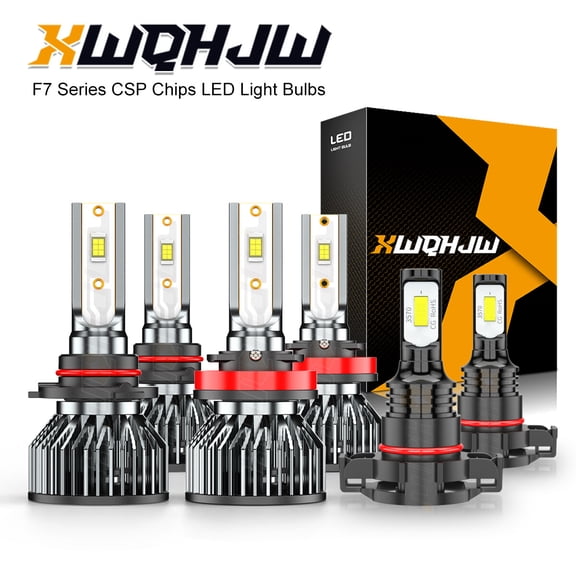 White LED Headlight Fog Light Bulbs Combo Kit For Suburban Tahoe 2007-2014 6x