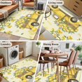 thumbnail image 6 of Summer Truck Lemon Washable Area Rugs 3'x5', Country Farm Yellow Lemon Tree Leaf Low Pile Throw Living Room Rug Non-Slip Sturdy Edge Binding Carpet for Indoor Entryway Bedside Kitchen, 6 of 9