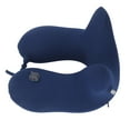 thumbnail image 4 of Almohada cervical 2 en 1, portátil, azul oscuro, inflable, en forma de U, transpirable, para avión, para casa, viajes y oficina., 4 of 14