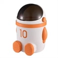 thumbnail image 1 of de Basura con Tapa y Temática de Astronauta, Gran Capacidad, Ideal para Sala de Estar y Dormitorio - Decoración Elegante para el Hogar en Color Naranja, 1 of 5