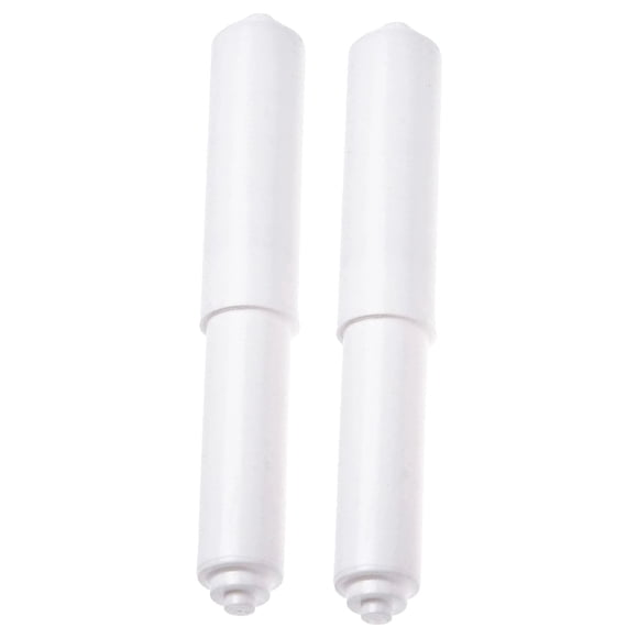Retractable Toilet Paper Roll Holder, Spring Loaded Tissue Dispenser for Bathroom, Plastic Toilet Paper Holder Easy Install, 2 Pack, 2 Plastic Spring Telescopic Rods