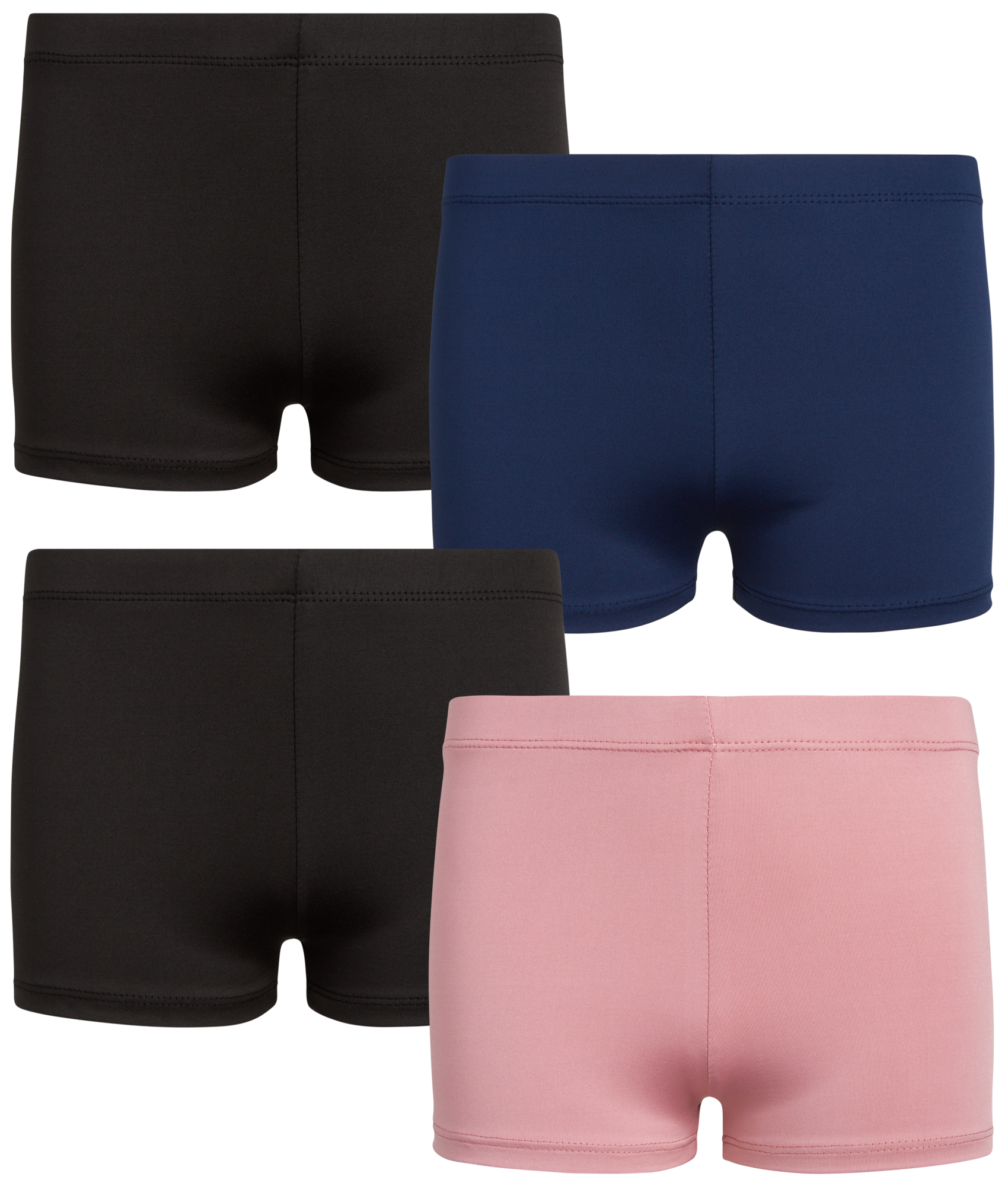 Sweet Hearts Girls’ Bike Shorts 4 Pack Dance and Play Cartwheel