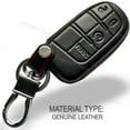 thumbnail image 2 of Dobrev Genuine Leather 4 Button Cover Case Skin Fob Protector for Dodge Ram Durango Challenger Jeep Renegade Trailhawk Compass Cherokee Key, 2 of 7