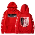 thumbnail image 1 of Sudadera con capucha de ataque a los Titanes para hombre y mujer, ropa con estampado de Anime de Levi, Kyojin No Shingeki, Jersey Harajuku de talla grande, 1 of 1
