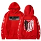 thumbnail image 1 of Sudadera con capucha de ataque a los Titanes para hombre y mujer, ropa con estampado de Anime de Levi, Kyojin No Shingeki, Jersey Harajuku de talla grande, 1 of 1