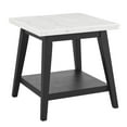 thumbnail image 3 of Steve Silver Vida Modern Genuine Marble Top 24" Square End Table, White, 3 of 6