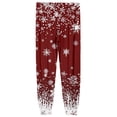 thumbnail image 6 of Domuza Men's Christmas Pajamas Pants Soft Comfortable Elastic Drawstring Jogger Pj Pants Casual Lightweight Loose Fit Lounge Sleepwear with Pockets Wine 3XL, 6 of 7