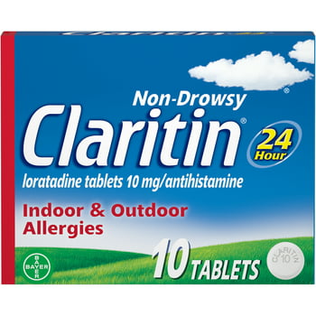 Claritin 24 Hour Non-Drowsy y Medicine, Loratadine Antihistamine s, 10 Ct