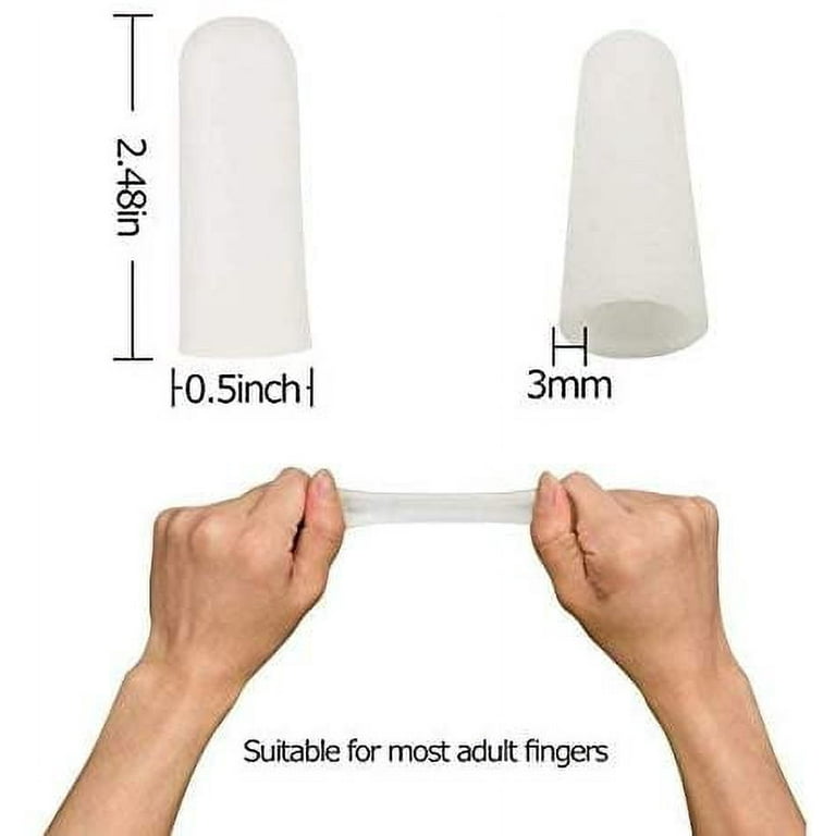 Finger Cots, Gel Finger Protectors, (14PCS) Finger Bandage, Finger Tips  Great for Finger Cracking, Finger Trigger, Finger Arthritis, Latex-Free,  Reusable. 14 Count (Pack of 1)