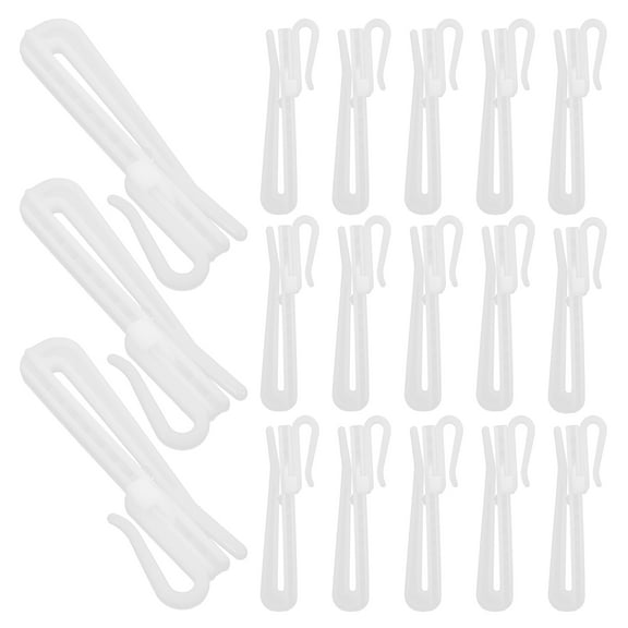 VORCOOL pinch pleat hooks Curtain Hook White Secure Hold Office Use 50pcs