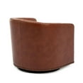thumbnail image 5 of Comfort Pointe Tyler Faux Leather Solid Armchair, Caramel, 5 of 14