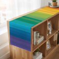 thumbnail image 6 of Table Runners 36 Inches Long Dress Scarves, Rainbow Striped Farmhouse Kitchen Table Runner, Short Coffee Tablerunners, Colorful Gradients Modern Abstract Art 13x36 Inch, 6 of 9