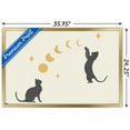 thumbnail image 3 of Episodic Drawing - Cat And Moon 1 Wall Poster, 22.375" x 34" Framed, 3 of 5