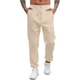 thumbnail image 6 of Men's Baggy Pants Wide Leg Drawstring Waist Loose Sweatpants with Pockets, 6 of 8