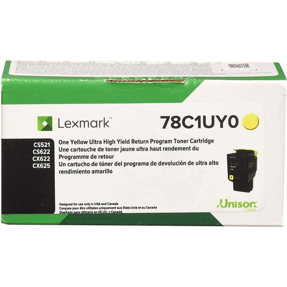 Lexmark 78C1UY0 Yellow Ultra High Yield Toner Cartridge