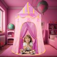 Aufitker Kids Princess Play Tent,Pink Castle Indoor & Outdoor Playhouse