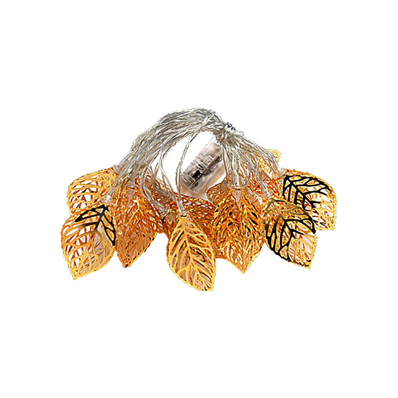 Fomlatr1 Led Iron Art Gold Leaf Lamp String 3D Hollow Gold Leaf Lamp