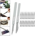 Ssharp Hand Tools GLFILL 20Pc Carbon Steel Scalpel Blades + 2Pc Handle Diy Cutting Pcb ...