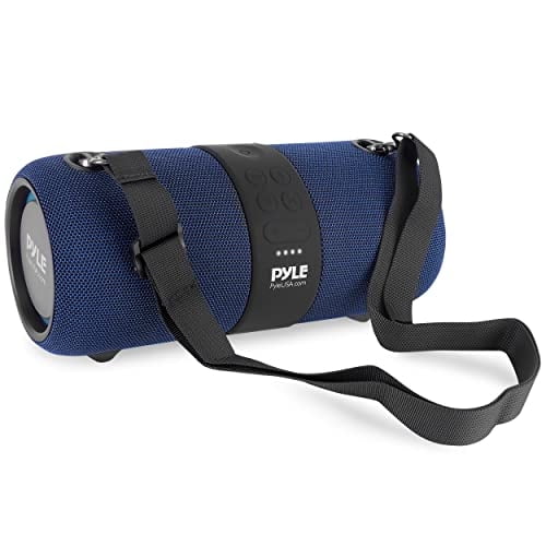 Altavoz Inalámbrico Portátil Bluetooth Pyle PSBWP9BL 2Ch Impermeable Recargable con Control de Voz Google Assistant/Siri