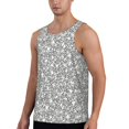 thumbnail image 2 of Fotbe Dice Cubes Pattern Men's Quick Dry Workout Tank Top Gym Muscle Tee Fitness Bodybuilding Sleeveless T Shirt Breathable Workout Shirt-3X-Large, 2 of 9