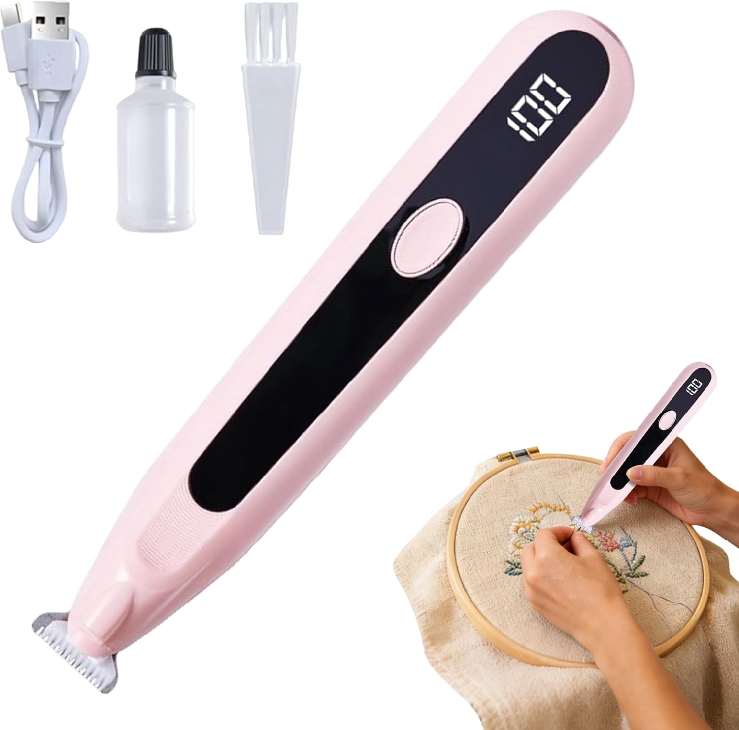 Electric Seam Ripper | Stitches Eraser for Embroidery | USB Rechargeable Embroidery Remover Tool for Quilting, Sewing & Fabric Safety, Powerful Stitches Remover Tool