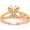 Rose, variant on 925 Sterling Silver 14K Yellow Gold Plating Round Cut Gemstone Yellow Sapphire Butterfly Engagement Ring For Women