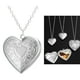thumbnail image 4 of Collar con medallón de foto, recuerdo de imagen, joyería, medallones con diseño tallado que se pueden abrir Corazón, 4 of 8