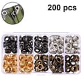 thumbnail image 1 of 200 Pcs Ensemble d'Outils à Illets Pinces à Illets Ensemble d'Outils à Illets Bâche à Illets 6mm Rondelles à Illets avec Boîte Rivets pour Chaussures en Cuir Bâche en Tissu Auvents en Papier, 1 of 9