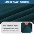 thumbnail image 3 of Velvet Accent Chair Cover, Set of 2 High Stretch Armless Chair Covers for Living Room Luxury Thick Velvet Chair Slipcovers Modern Furniture Protector with Elastic Bottom, Machine Washable(Dark Teal), 3 of 7