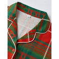 thumbnail image 5 of AIGUR Matching Family Christmas Pajamas, Long Sleeve Lapel Plaid Sleepwear Set for Adults, Kids, Baby  Dog, 5 of 10