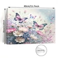 thumbnail image 4 of 1pc Pink Flowers and Butterflies Canvas Art, Wooden Framed Wall Decor, Office Supplies, School Supplies, Art & Craft, Classroom Decoration, Single Party Theme, 4 of 8