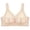 Beige, variant on Women's Light Wireless T-Shirt Bra Sheer Mesh Lace Bra Womens Wide Strap V-Neck Thin Cup Comfortable Breathable Shaping Bralette Black 40