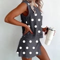 thumbnail image 2 of Morttic Women's Polka Dot 2 Piece Outfit – Sleeveless Crew Neck Tank Top & Side Slit Skort Set Summer Casual for Daily Wear Black，M, 2 of 6